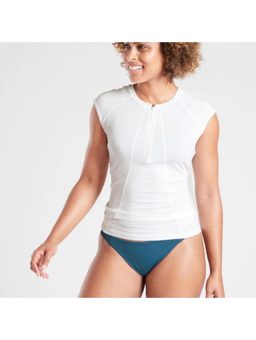 Women's Athleta Pacifica II Tank Rashguard White S 4/6